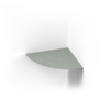 Looox Storage collection hoekplanchet - 30cm - afgerond - mat soft groen SW1444031