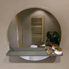 Mondiaz SPOT Miroir de salle de bains - rond 50cm - tablette miroir - couleur Smoke SW1235619