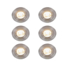 QAZQA Xena spot encastrable - set de 6 - 8x8cm - IP44 - rond - acier SW1210684
