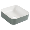 Differnz Nila waskom - 38x38x13cm - keramiek - groen SW1566369
