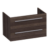 Saniclass Exclusive Line onderkast 80.2x45.5x50cm hangend met 2 softclose lades MFC Legno Antracite SW30734 Saniclass Exclusive Line onderkast 80.2x45.5x50cm hangend met 2 softclose lades MFC Legno Antracite SW30734