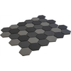 The Mosaic Factory London mozaïektegel - 28.2x32.1cm - wand en vloertegel - Zeshoek/Hexagon - Porselein Dark Grey mix Mat SW382565