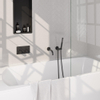 Brauer Black Edition mitigeur thermostatique bain encastré set 03 bec barre douchette flexible raccord mural coude noir mat SW925416