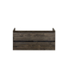 H&R Badmeubelen Infinity Wastafelonderkast - 120x44.8x55cm - 2 lades - greeploos - dubbele sifonuitsparing espresso SW529898
