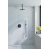 Fortifura Calvi Ensemble de douche à encastrer - rond - thermostatique - bras plafond - douche principale de 25 cm - douchette à main - flexible de douche en métal - noir mat SW1244289 Fortifura Calvi Ensemble de douche à encastrer - rond - thermostatique - bras plafond - douche principale de 25 cm - douchette à main - flexible de douche en métal - noir mat SW1244289