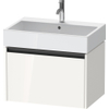 Duravit Ketho.2 Wastafelonderbouwkast - met 1 lade - 68.4x46x44cm - met greep antraciet - hoogglans wit SW771781