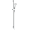 Hansgrohe Crometta Doucheset - 1jet - ecosmart - met Unica - glijstang 90 cm wit/chroom - wit chroom SW73199