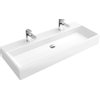 Villeroy en Boch Memento meubelwastafel 120x47cm met overloop met 2 kraangaten ceramic+ wit 1020087 Villeroy en Boch Memento meubelwastafel 120x47cm met overloop met 2 kraangaten ceramic+ wit 1020087