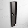 Mondiaz Easy nis 29.5x89.5x8cm voor Inbouw/opbouw 2 open vakken Solid surface DarkGrey/DarkGrey SW643803