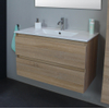 Adema Bella badmeubel met keramiek wastafel 1 kraangat 80x55x46cm Eiken SW398091 Adema Bella badmeubel met keramiek wastafel 1 kraangat 80x55x46cm Eiken SW398091