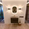 Mondiaz CIRO-DLUX Badkamermeubelset - 70x45x50cm - Solid surface wastafel Oza - 1 wasbak Midden - 1 kraangat - 2 lades - Shadow SW1532624