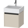 Duravit Ketho.2 Wastafelonderbouwkast - met 1 lade - 48.4x46x44cm - met greep antraciet - taupe supermat SW771820
