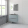 Bruynzeel Miko badmeubelset 66.5x81x51cm 1 kraangat 1 wasbak 2 lades met spiegel met softclose fjord groen SW384542 Bruynzeel Miko badmeubelset 66.5x81x51cm 1 kraangat 1 wasbak 2 lades met spiegel met softclose fjord groen SW384542