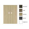 Sanicare Q5 kolomkast dubbel 67x32x90cm 2 deuren standaard greep met softclose Grey-wood SW279475 Sanicare Q5 kolomkast dubbel 67x32x90cm 2 deuren standaard greep met softclose Grey-wood SW279475