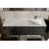 MONDIAZ KIVI 150cm badkamermeubel bekleed met TEGELS elegant black 4 lades Wastafel cloud rechts 1 kraangat SW408927 MONDIAZ KIVI 150cm badkamermeubel bekleed met TEGELS elegant black 4 lades Wastafel cloud rechts 1 kraangat SW408927