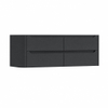 H&R Badmeubelen Juice Wastafelonderkast - 140x45x50cm - linkerhoek afgerond - 4 lades - geïntegreerde greep - Dark blue mat SW1490627