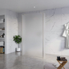 Fortifura Galeria Vrijstaande Inloopdouche - 110x200cm - glas mat - antikalk - 8mm veiligheidsglas - 2 zijwanden - 40cm - wandsteunen en hoekprofielen - PVD - geborsteld RVS SW976690