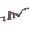 Hansgrohe Talis e Afbouwdeel - voor 4-gats badrandkraan - voor inbouwdeel - glans zwart chroom SW490364