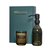 Wellmark discover coffret cadeau savon à main et bougie parfumée verre noir fumé SW891024