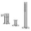 IVY Pact Combinaison pour bord de baignoire - 3 voies - mitigeur - douchette extractible - sans bec - Chrome SW1031159