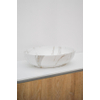 Riho Marmic Oval Vasque à poser 52x39.5x13cm Céramique Ovale aspect marbre blanc mat SW760809