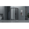 FugaFlow Efficiente Vetro Cabine de Douche - 80x80 cm - carré - noir mat SW1470181