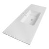 Saniclass Pisa lavabo pour meuble 120cm 1 lavabo 1 trou céramique blanc SW24896