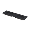 INK Post wastafel - 160x45x1cm - 2 wasbakken - 0 kraangaten - keramiek Lauren black mat SW693505