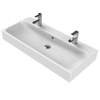 Sanicare Q17 wastafel 101x46.5cm 2 kraangaten met overloop rechthoek keramiek wit SW536873 Sanicare Q17 wastafel 101x46.5cm 2 kraangaten met overloop rechthoek keramiek wit SW536873