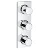Grohe Grohtherm F Afbouwdeel - voor omstelkraan 3 functies - verticaal of horizontaal - chroom 0437914