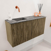 Mondiaz JOYA-DLUX 80cm toiletmeubel - kleur Dusk - Wastafel FAYE positie Links Zonder kraangat kleur Sombra. SW1426144