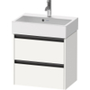 Duravit Ketho.2 Wastafelonderbouwkast - met 2 laden - 58.4x39x54.9cm - met grepen antracietwit - mat wit SW773048