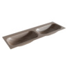 Mondiaz BIG small Smoke solid surface inbouw wastafel 140cm dubbel SW431954 Mondiaz BIG small Smoke solid surface inbouw wastafel 140cm dubbel SW431954