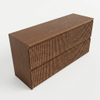 Saniclass Holz Atelier Ensemble meuble de salle de bains - 140x45x62cm - plan de travail en bois - sans trou de robinet - 4 tiroirs - walnut pure mat (bois) SW1436745