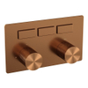 BRAUER Copper Carving Inbouwthermostaat - 3 functies - inclusief inbouwdeel - drukknoppen - in/afbouwdelen - geborsteld koper PVD SW925558