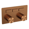Brauer Copper Carving thermostat encastré 3 fonctions boutons-poussoirs in/out cuivre pvd brossé SW925558