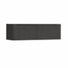 H&R Badmeubelen Juice Wastafelonderkast - 140x45x40cm - rechterhoek afgerond - 2 lades - geïntegreerde greep - basalt SW1260265
