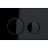 Geberit Sigma21 bedieningplaat, 2-toets spoeling frontbediening voor toilet 24.6x16.4cm zwartchroom / zwart SW420174