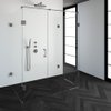 Saniclass Create douchecabine XL 100x160cm profielloos met antikalk en 8mm veiligheidsglas geborsteld RVS SW223681 Saniclass Create douchecabine XL 100x160cm profielloos met antikalk en 8mm veiligheidsglas geborsteld RVS SW223681