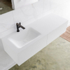MONDIAZ LAGOM 130cm badmeubel solid surface talc 2 lades Wastafel cloud links 1 kraangat SW408983 MONDIAZ LAGOM 130cm badmeubel solid surface talc 2 lades Wastafel cloud links 1 kraangat SW408983