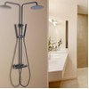 Xellanz Twenty eco ensemble de douche de pluie thermostatique apparent rond noir mat SW481874