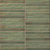 ÉCHANTILLON Terravito Gimare Carrelage mural en céramique - 35x35cm - 9.2mm - kitkat - Vert SW1408441