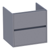 BRAUER Adore meuble sous-lavabo - 60x46x55cm - 2 tiroirs softclose - sans poignées - 1 découpe pour siphon - gris mat SW1198380