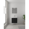 Bruynzeel Box badmeubelset 60x45cm 1 kraangat 1 wasbak 2 lades met spiegel met softclose composite zwart eiken SW383969 Bruynzeel Box badmeubelset 60x45cm 1 kraangat 1 wasbak 2 lades met spiegel met softclose composite zwart eiken SW383969