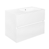 Best Design Splash meuble sous vasque sans poignée 80cm 2 tiroirs sans vasque Blanc SW816106
