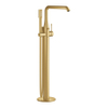 GROHE Essence New Partie de finition pour robinet de bain sur pied avec inverseur et bec rotatif 27.7cm avec douchette et flexible 125cm cool sunrise brossé (or) SW98813