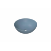 INK Otello Large vasque - 40x40x14cm Vasque à poser ronde en porcelaine - bleu clair mat SW955790