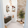 Mondiaz JOYA-DLUX Meuble de toilette 80cm - couleur Shadow - Vasque FAYE position Droite Sans trou de robinet couleur Sombra. SW1425193