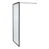 FugaFlow Efficiente Vetro inloopdouche badkamer - 140x200cm - veiligheidsglas - mat zwarte lijst rondom - anti kalk SW1123583