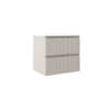 Saniclass Prime Blend Meuble sous lavabo - 60x55x45.9cm - 2 tiroirs - poignée intégrée - MDF - mat cotton (beige) SW892638